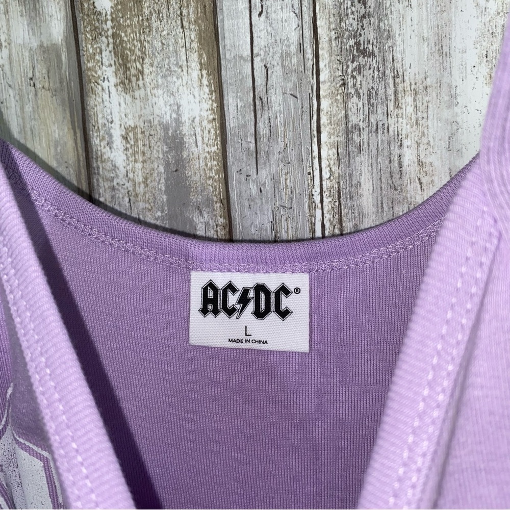 NWT AC/DC Purple Fitted Ribbed Dress - Picture 6 of 7